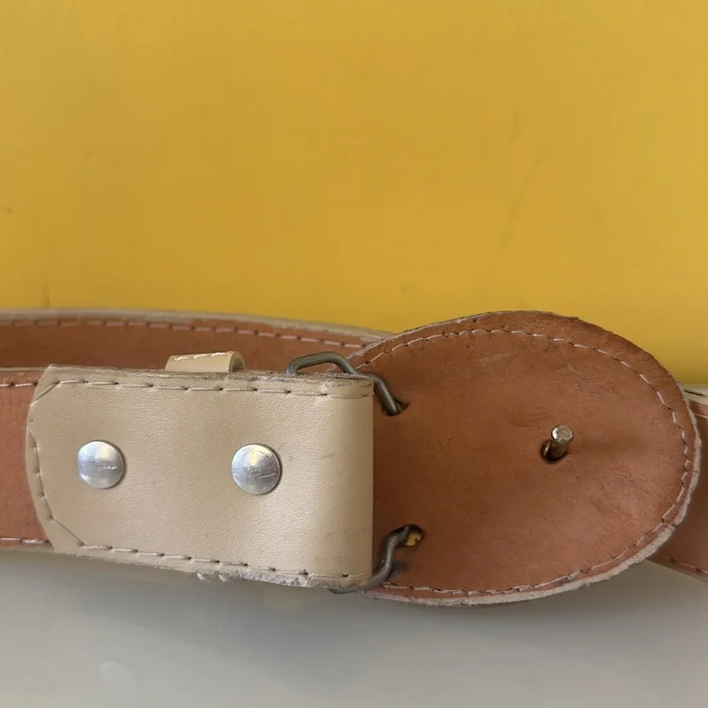 Handmade in Mexico Embroidered Cowboy Leather Western Belt Size 42-44